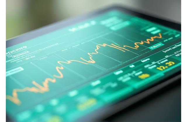 Close-up of a digital dashboard displaying various health biomarkers and graphs like hormone levels and metabolic rates, depicting functional nutrition insights.