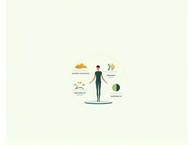 Infographic illustration showing interconnected factors affecting metabolism: hormones, muscles, sleep, stress